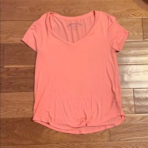 Aeropostale perfect v-neck orange top